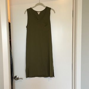 JCrew factory olive green dress